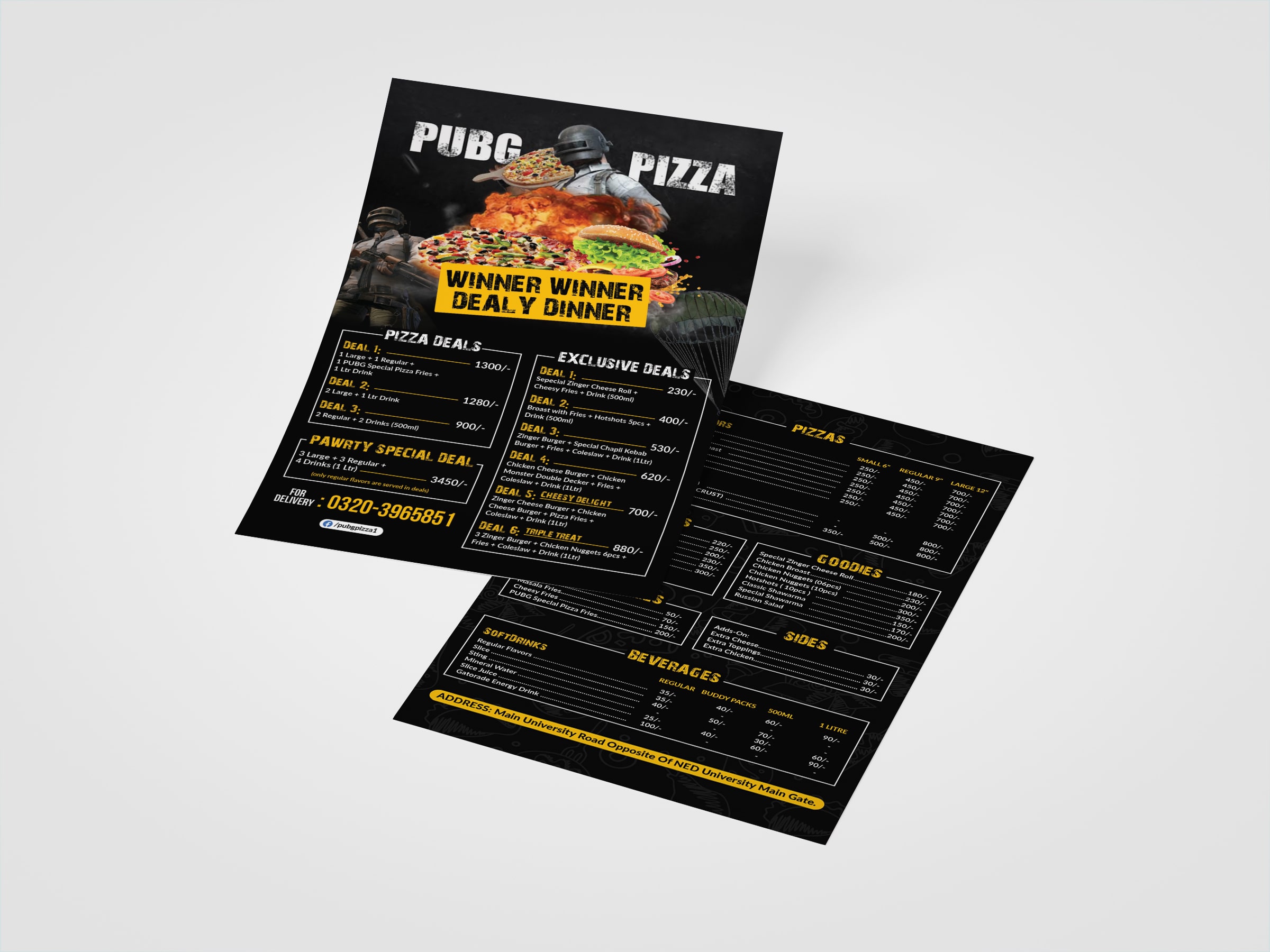 Modern double vertical flyer design sample in Bangkok