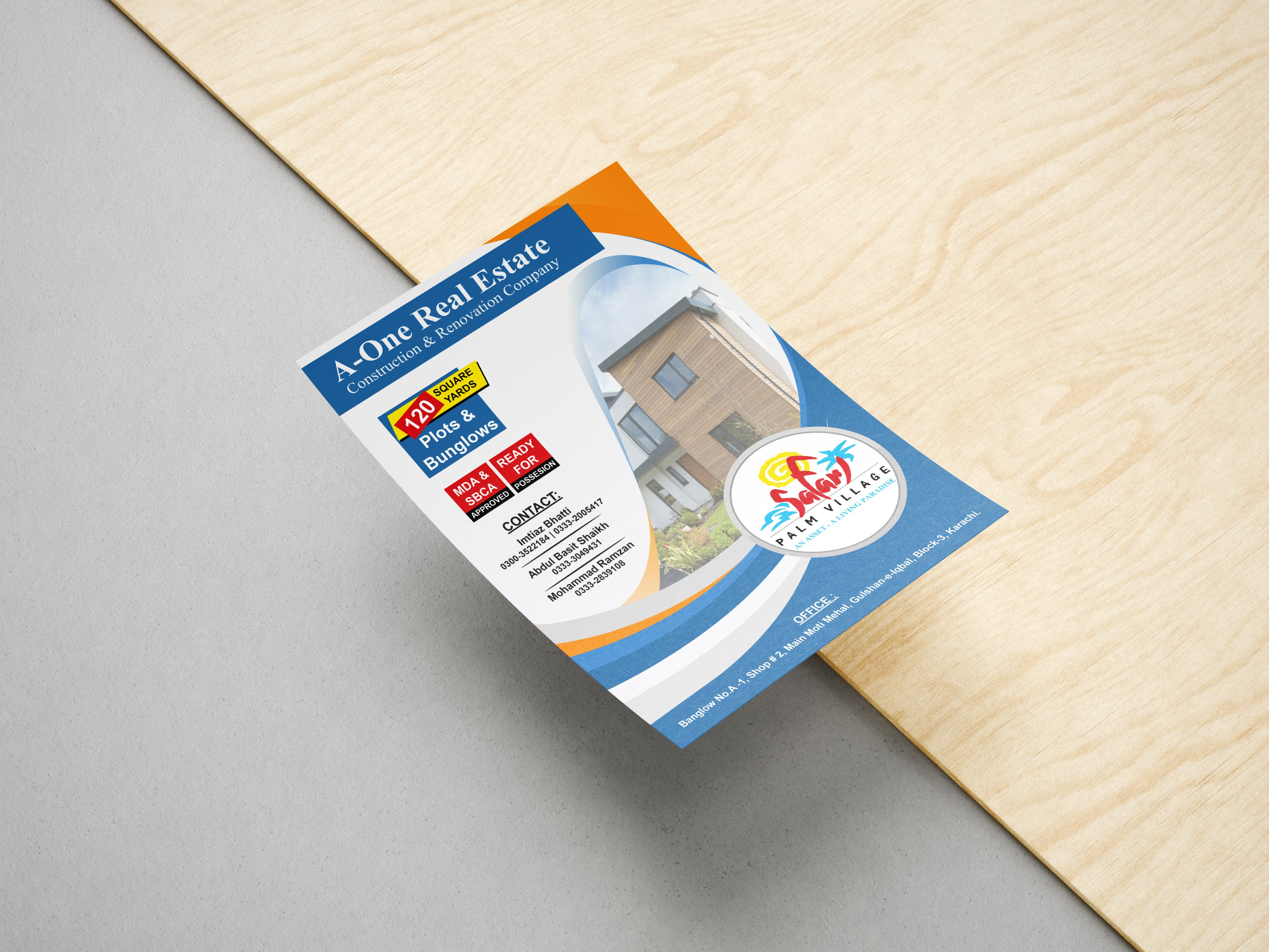 A5 modern flyer design Bangkok marketing
