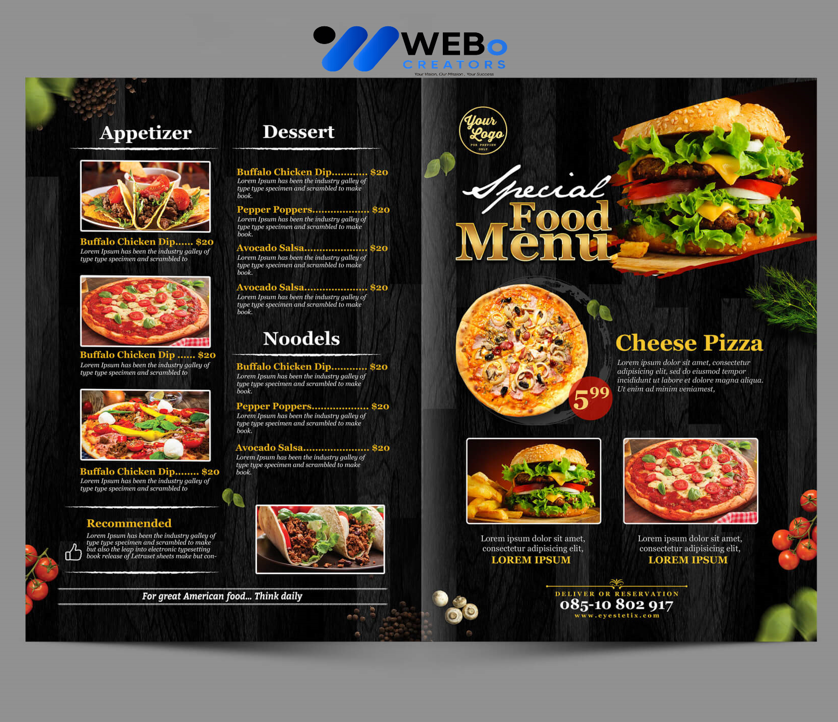Modern restaurant menu design Bangkok 2026 café menu layout food branding design services